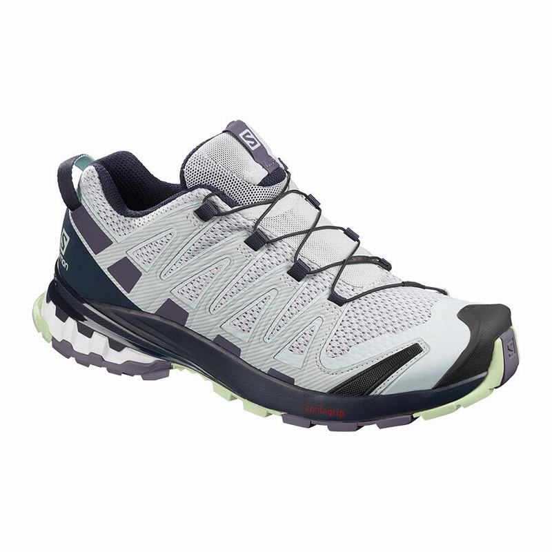 SALOMON XA PRO 3D V8 Philippines - Women's Hiking Shoes - Blue/Purple | 863245-TPQ